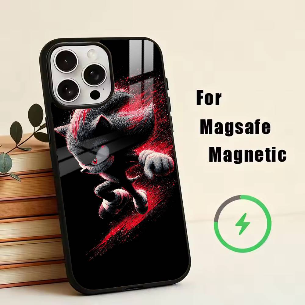 S-Shadow the Hedgehog  Phone Case For iPhone17,16,15,14,13,12,11 Plus,Pro Magnetic with Magsafe Wireless Charging