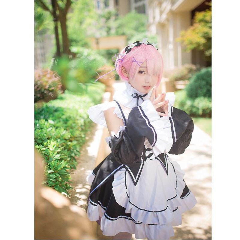 Элегантный Re:Zero Начать жизнь в другом мире Близнецы Рэм/Рем Универсальное косплей платье горничной с подходящим головным убором