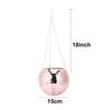 Disco Ball Plant Hanger Mirror Hemisphere Flowerpot Hanging Basket Garden Balcony Hanging Pot Ball Planter Office Ornament