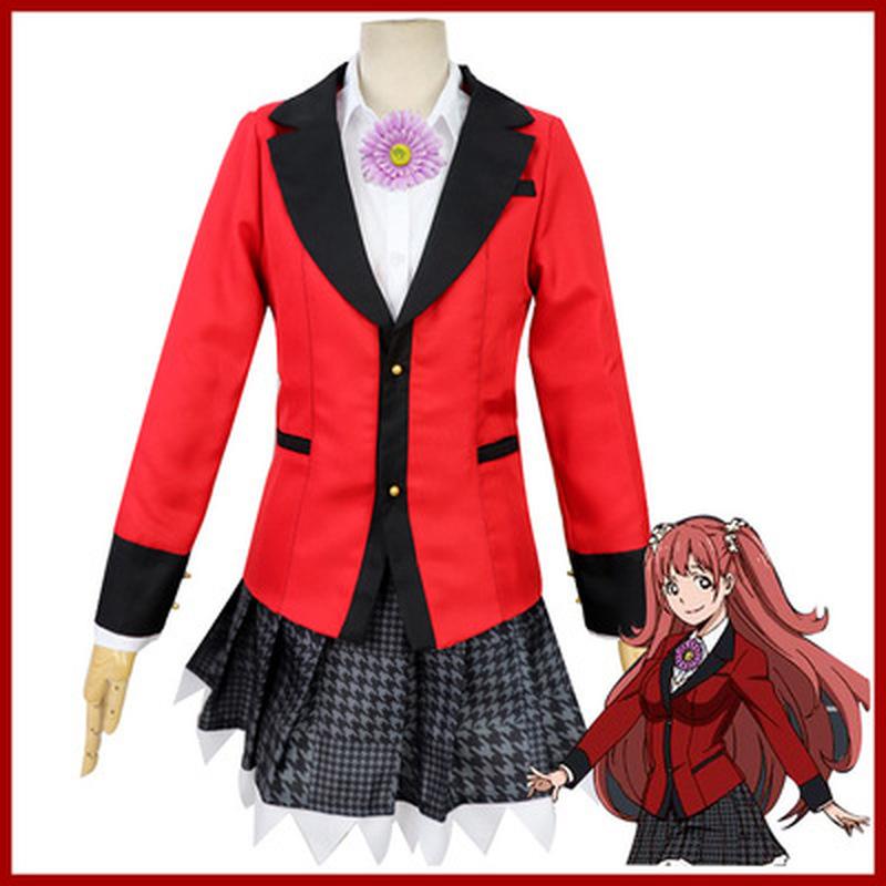 4 шт. полный комплект аниме Kakegurui Yumemite Yumemi косплей костюм Jabami Yumeko косплей костюм Игараси Саяка униформа