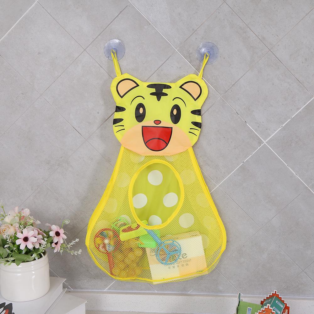 Animal Cartoon Suction Cup Storage Bag - Waterproof Mesh for Bath Toys & Bathroom Essentials