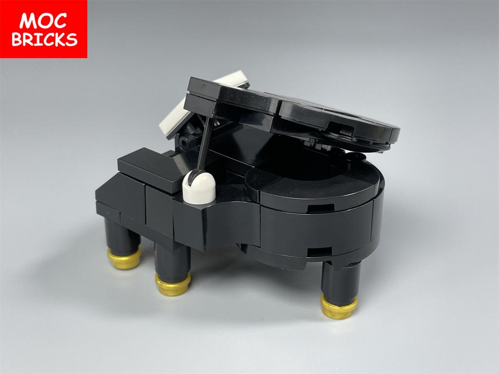 Набор MOC Кирпичи Музыкальный Рояль Домашняя Мебель Городские Строительные Блоки Аксессуары Игрушка Для Детей Ребенка Образовательные Куклы