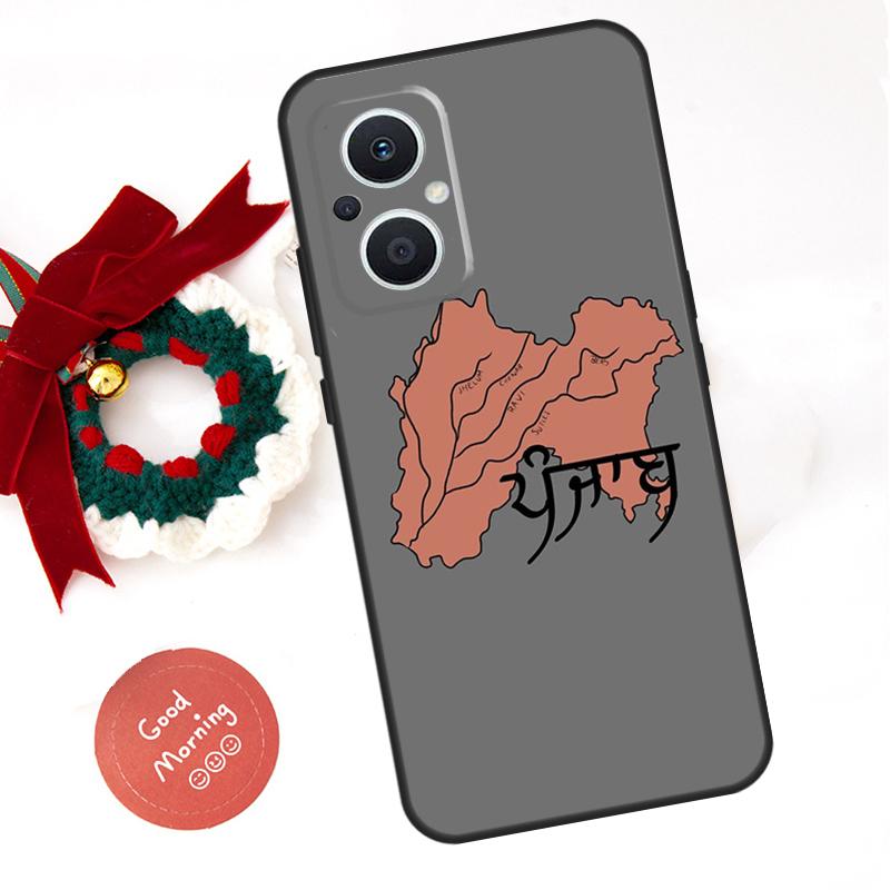 Карта Пенджаба Контурный Чехол Для OPPO Reno 14F 14 13 12 11 10 Pro 11F 12F 13F 7 8 Lite Чехол OPPO Find X8 X5 X9 Pro