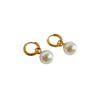 Серьги-подвески Wenjian Retro Pearl для женщин, титановая сталь с позолотой 18 карат, модный легкий роскошный дизайн
