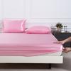 3 Piece Solid Satin Fitted Sheet Set With 1 Fitted Sheet And 2 Pillowcases Soft Breathable Bedding For Bedroom
