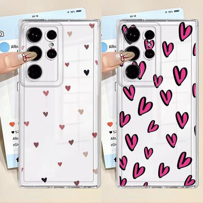 Чехол для телефона Samsung Galaxy S20 Plus S23 Ultra S22 FE Note 20 Ultra 10 S21 S24 S26 S25 Edge Цветной Мультяшный Любовное Сердце