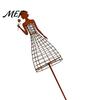 Elegant Female Silhouette Art Metal Lady Garden Trellis for Climbing Plants, Weatherproof Plant Support Stake, Country Style Decorative Woman Outdoor