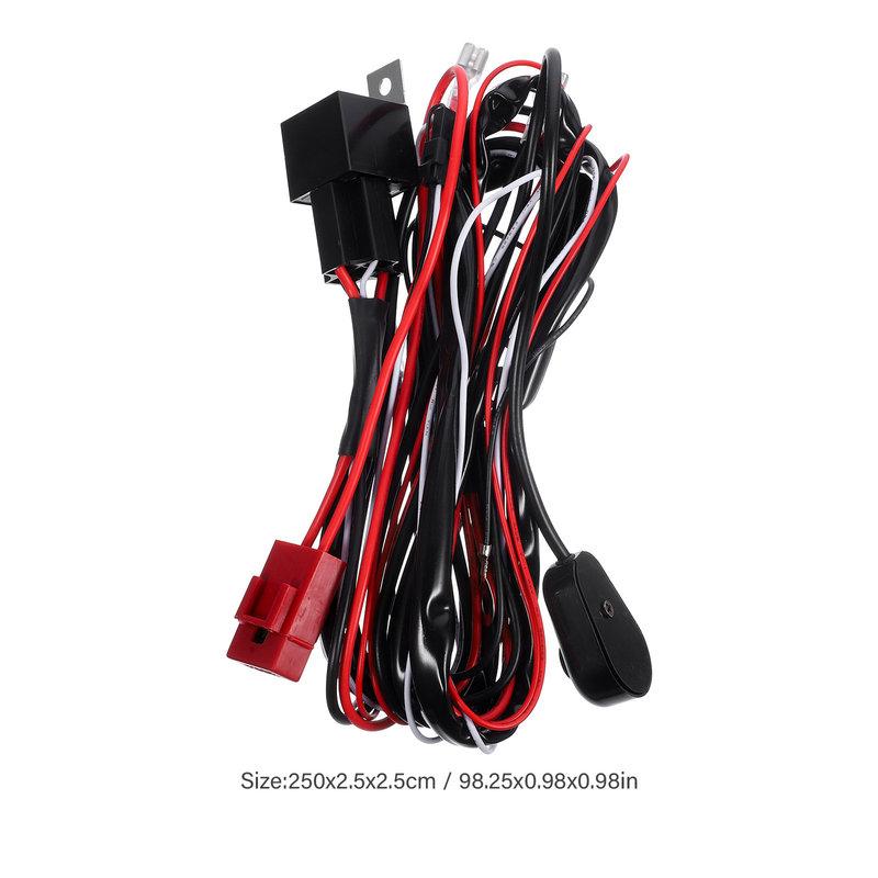 Wiring Harness Kit for LED Light Bar Heavy Duty Fuse Relay Illuminated on Off Switch Security Harness Protecting LED Light Bar
