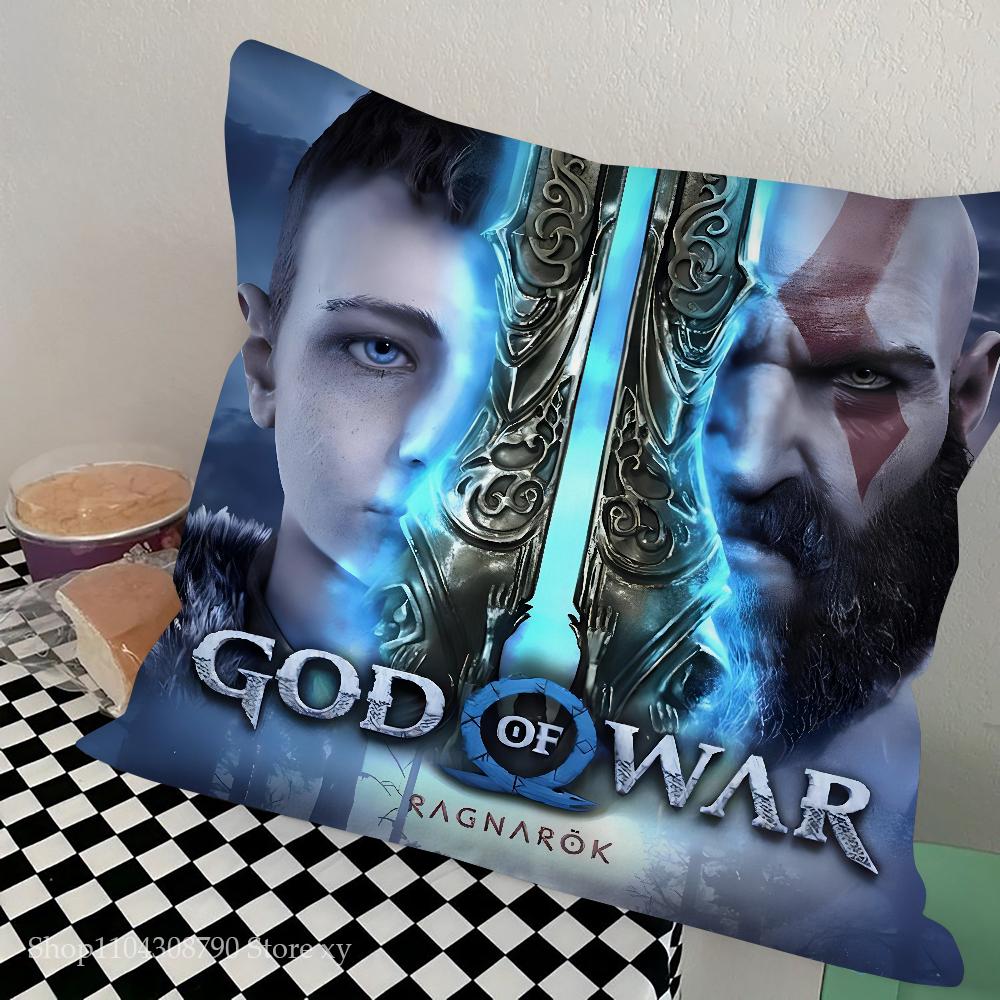 Игровой G-God Of War Ragnarok Наволочка Квадратная Подушка Спальня Диван Отдых Комфортная Подушка Автомобиль Гостиная Домашний Декор