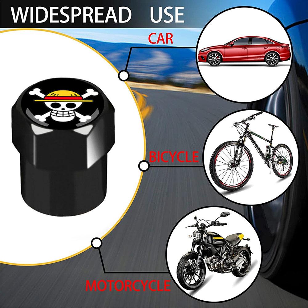 4 ШТ. Колпачки на ниппель колеса в стиле аниме для автомобиля, велосипеда, мотоцикла, универсальные аксессуары, подарки