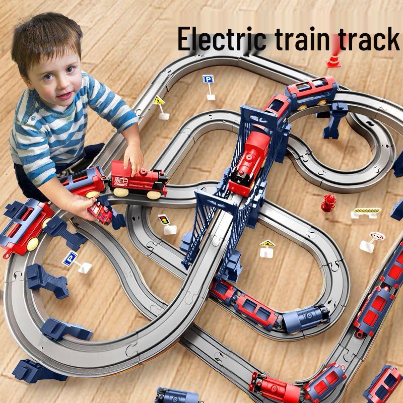 High-Speed Electric Train EMU Model with Track - Educational Children's Toy Gift