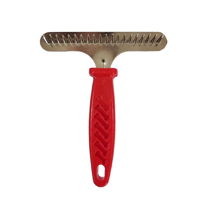 Расческа-грабли для груминга питомцев из нержавеющей стали и расческа для удаления шерсти для кошек