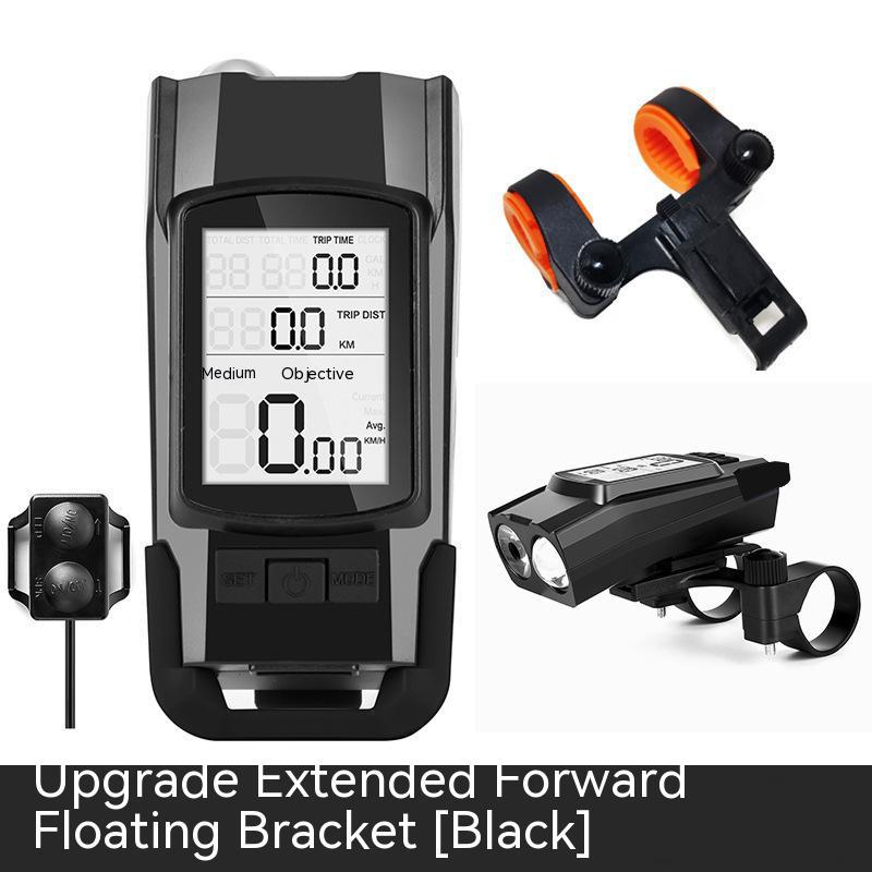 3 в 1 велосипедный компьютер со светодиодной USB перезаряжаемой велосипедной лампой, водонепроницаемый велосипедный рожок, спидометр, велосипедная лампа для MTB дорожного велосипеда