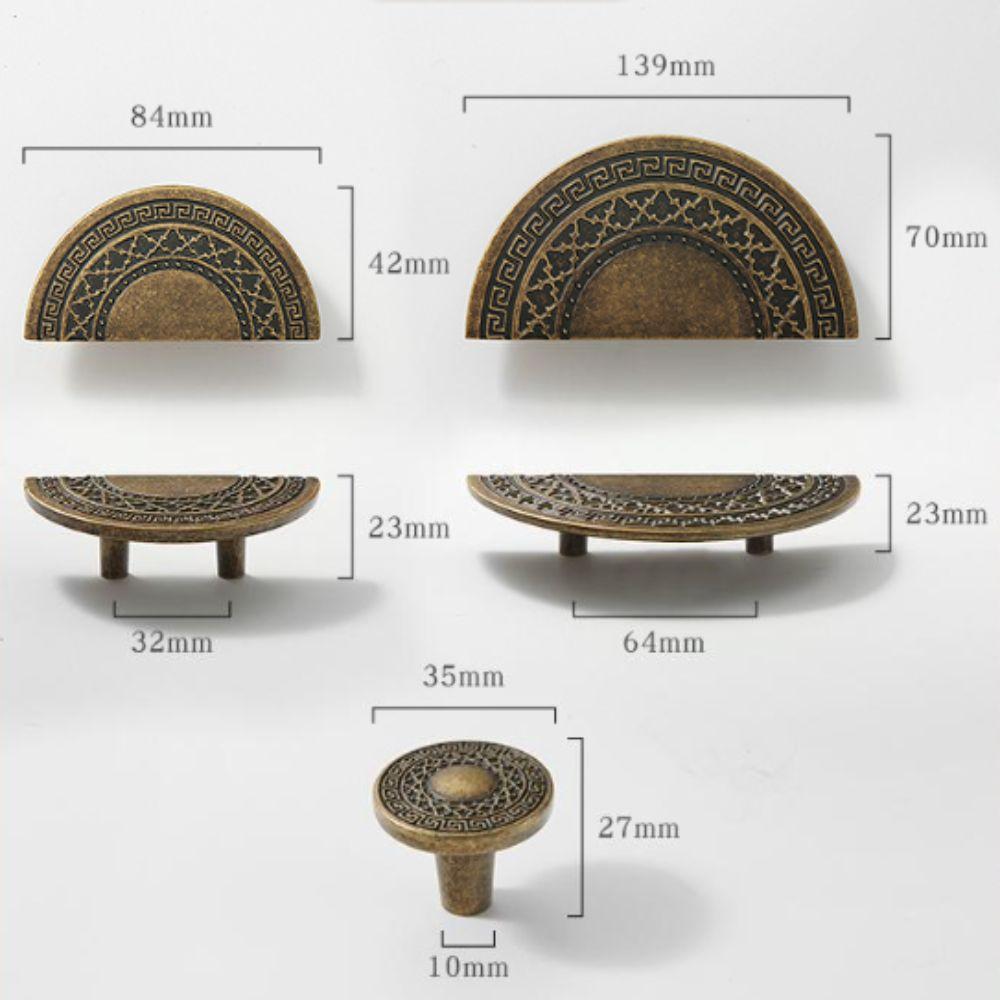 Прочные антикварные латунные ручки для шкафа, устойчивые к ржавчине, ручки для ящиков, шкаф