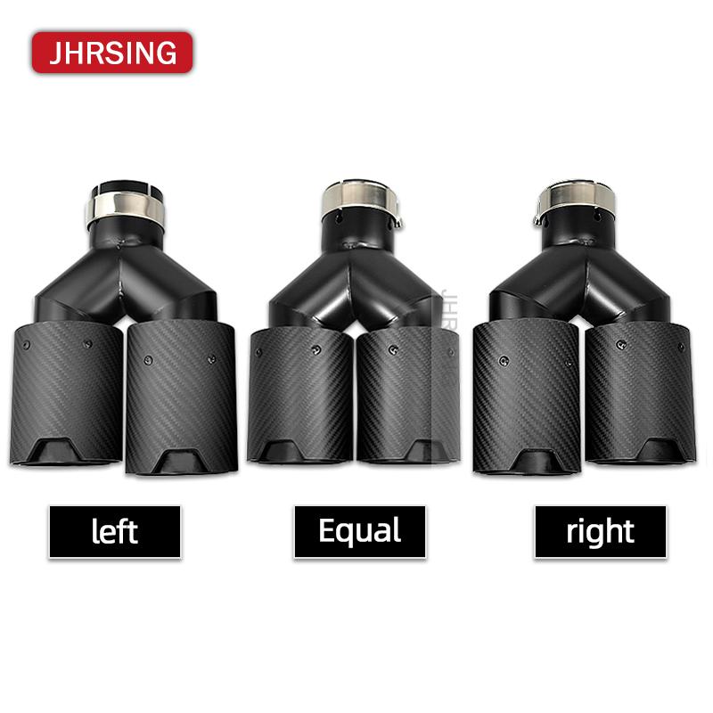 1PCS Tips Exhaust  for BMW glossy/matte Black Carbon Fiber Exhaust Trim Exhaust Pipe Tip Muffler Tip for BMW M Series Sporty