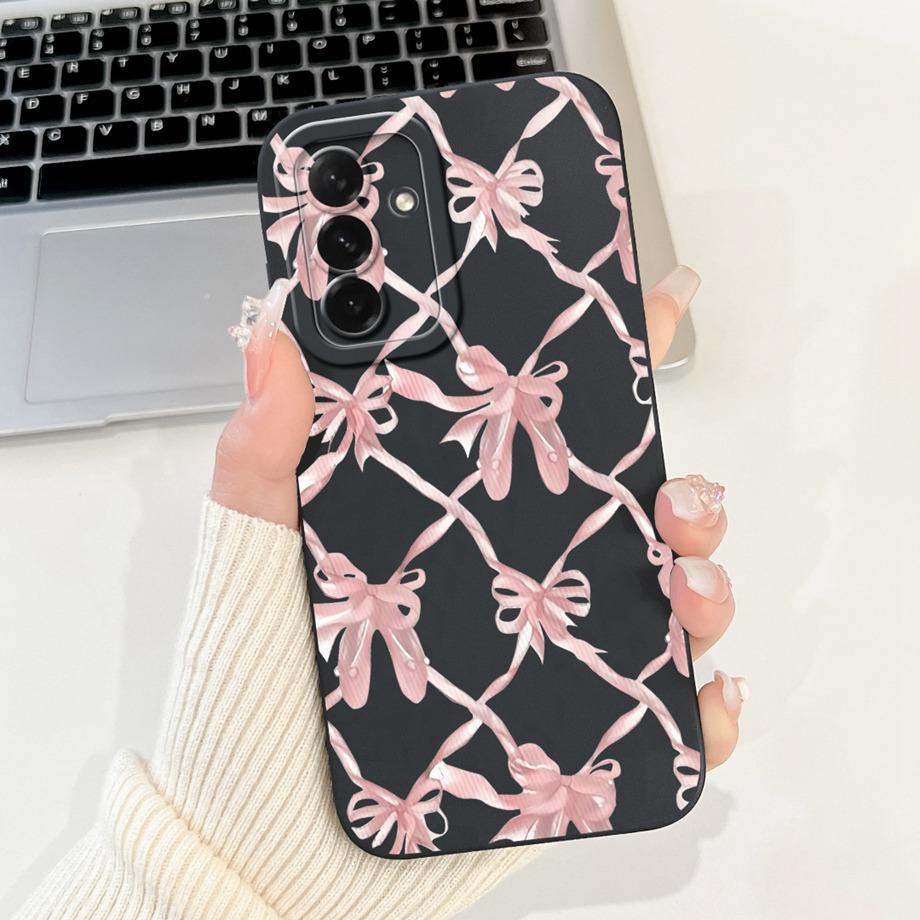 Чехол для телефона Samsung Galaxy A56 A36 A26 5G, мягкий матовый чехол из жидкого силикона, задняя крышка, рисунок 'Любовь Сердце', 'Цветочный Девичий', Fundas