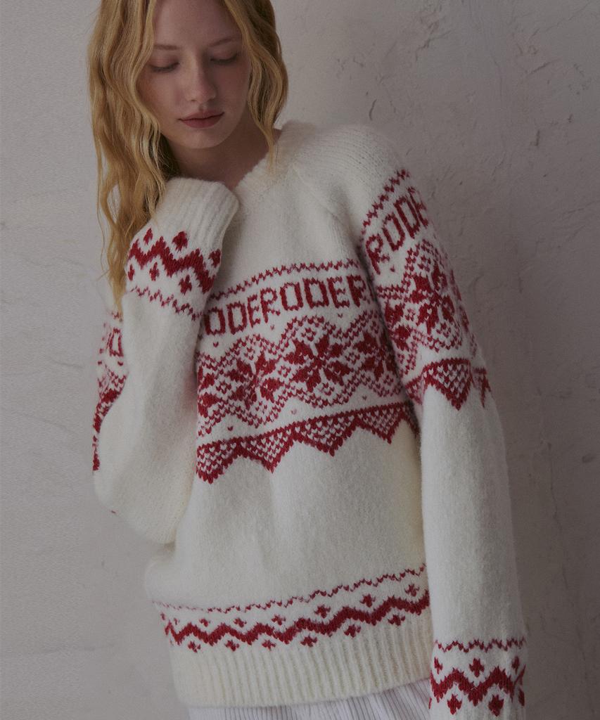 ODER Nordic Logo Wool Pullover - Ivory