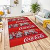 Красный Черный Брызги Логотип Coca Cola Нескользящий Коврик для Пола Ретро Винтажный Бренд Напитков Моющийся Внутренний Ковер для Гостиной Спальни