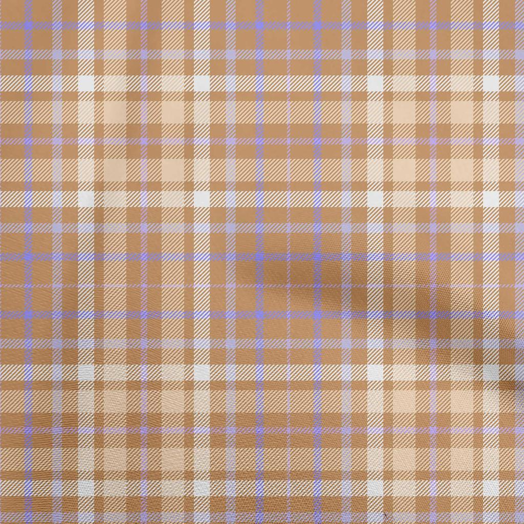 oneOone Cotton Flex Dark Peach Orange Fabric Check  Sewing Craft Projects Fabric Prints By Yard 40 Inch