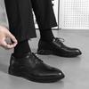 Модная мужская кожаная обувь 2025 Новая высококачественная деловая повседневная обувь Мужские лоферы 2025 Осень Роскошная дизайнерская обувь для платья Размер 39-44