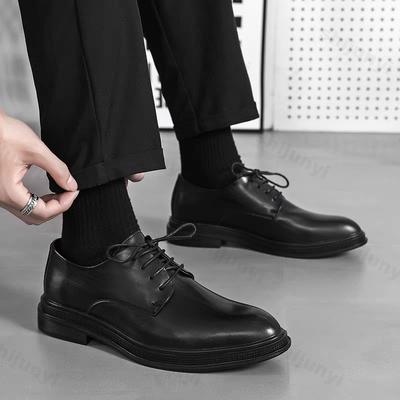 Мужская кожаная обувь 2026 Новые высококачественные туфли в стиле Business Casual Мужские лоферы 2026 Осень Роскошные дизайнерские классические туфли Размер 39-44
