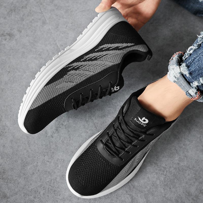 Кроссовки для мужчин 2025 Осень Новый стиль Толстая подошва Простые Теннисные Мягкая подошва Удобные Повседневные Дышащие Беговые кроссовки Большой размер