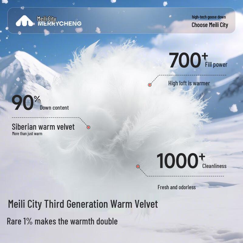 Meili City Warm Swan Women's Mid-Length Goose Down Puffer Jacket