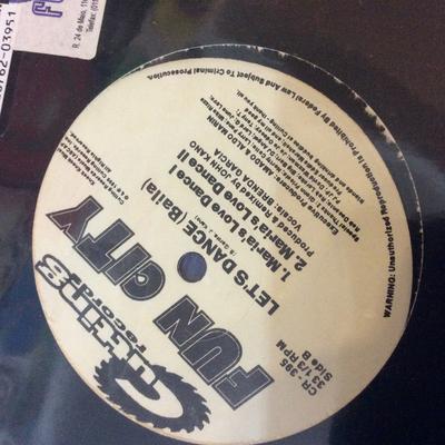 12-дюймовая пластинка FUN CITY - Давайте танцевать (Танцуй) CR395 Cutting Records 1995 Япония Танцевальная и Электронная Музыка Б/У