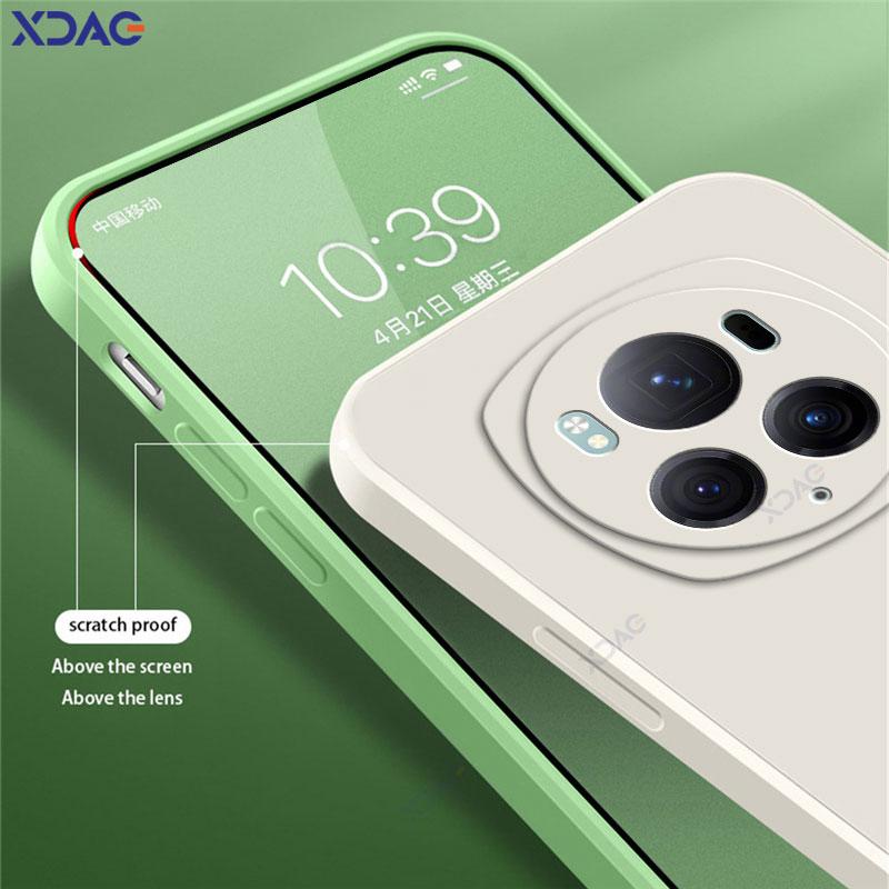 Square Liquid Silicone Phone Cases for Honor Magic 6 Pro Ultimate 5G Global Soft Camera Protective Back Cover Magic6 6Pro Shell