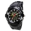 J-AXIS Men's NAD01-BK (CYBEAT Analog/Digital Watch Sun Flame) Round Watch Black Digital&Analog