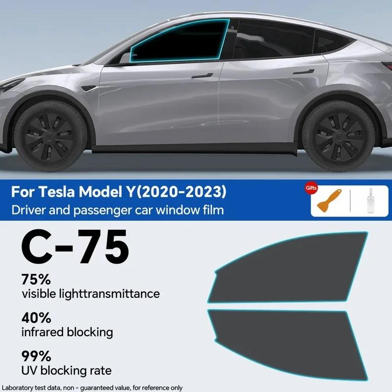 Pre-Cut Window Tint Film for Tesla Model Y 2020-2024 Ceramic Solar UV Protection Auto Sticker