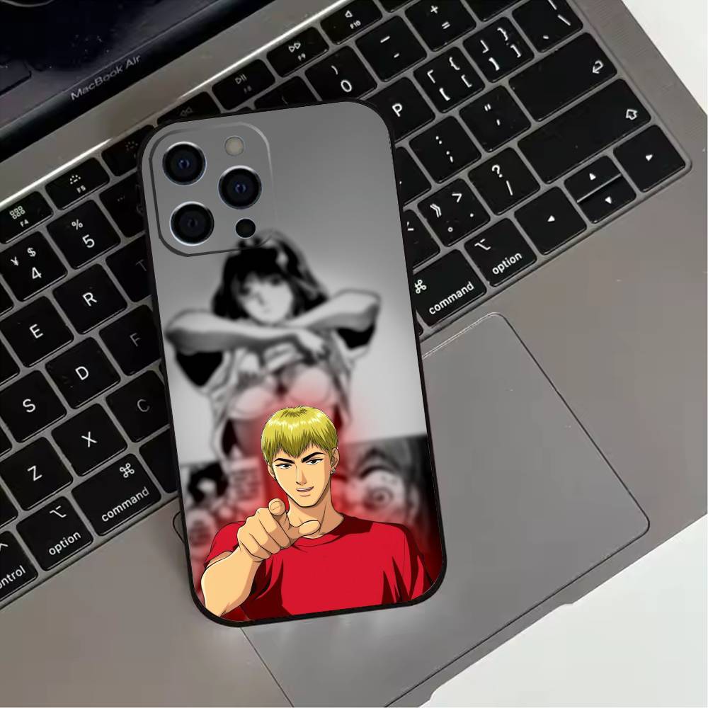 GTO G-Great T-Teacher O-Onizuka Чехол для телефона для iPhone 17,16,15,14,13,12,11 Plus,Pro Max,XS, Мягкий силиконовый черный чехол
