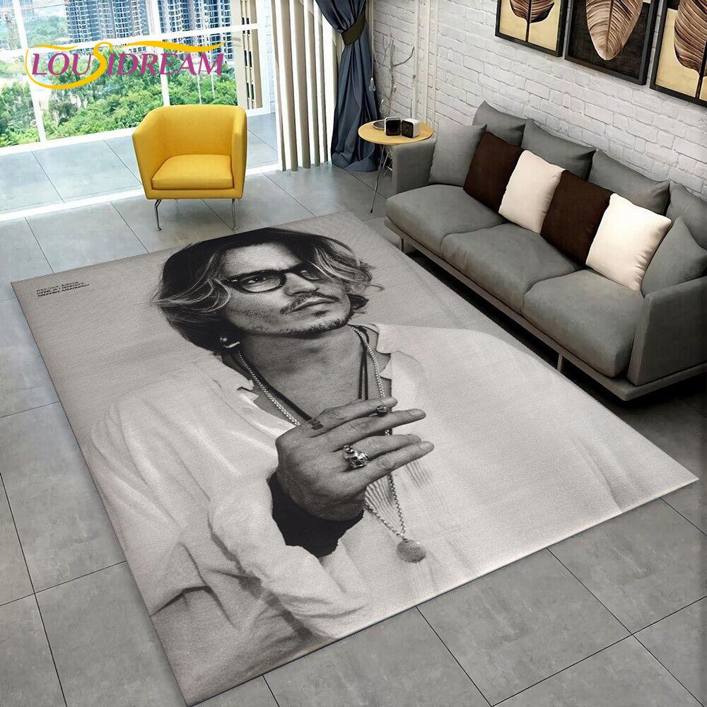 3D-печать Серия Джонни Деппа Ковер, Ковер для Дома Гостиной Спальни Дивана Прихожей Кухни, Нескользящий Коврик для Пола HD