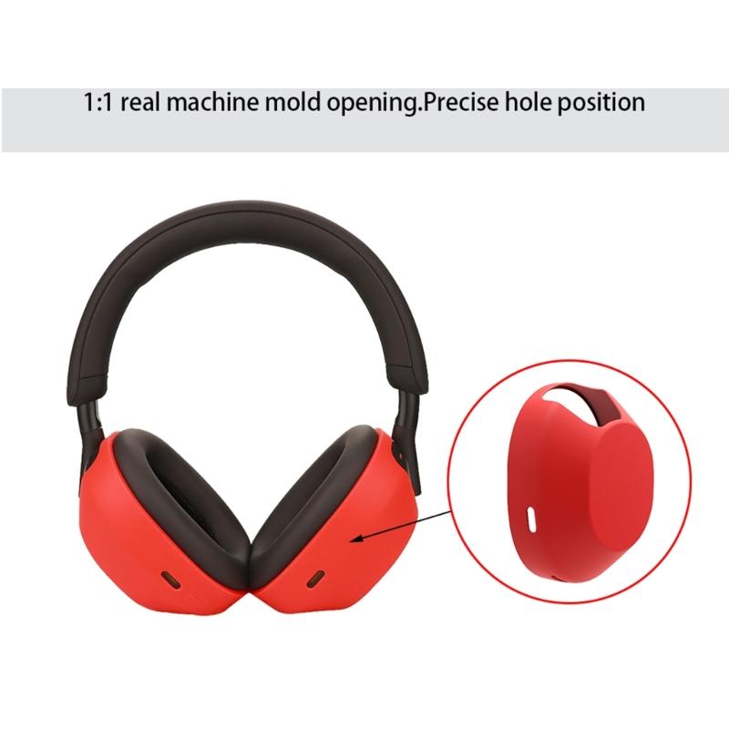 Silicone Case Cover for WH-1000XM5 Headphones Outer Shells Protector Anti-Scratch Headband Earphone Protective Cover