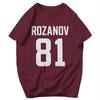 Мужская футболка Rozanov Номер 81 на спине Подарок для соперников Y2K Графический Дизайнерская Унисекс Одежда Футболки