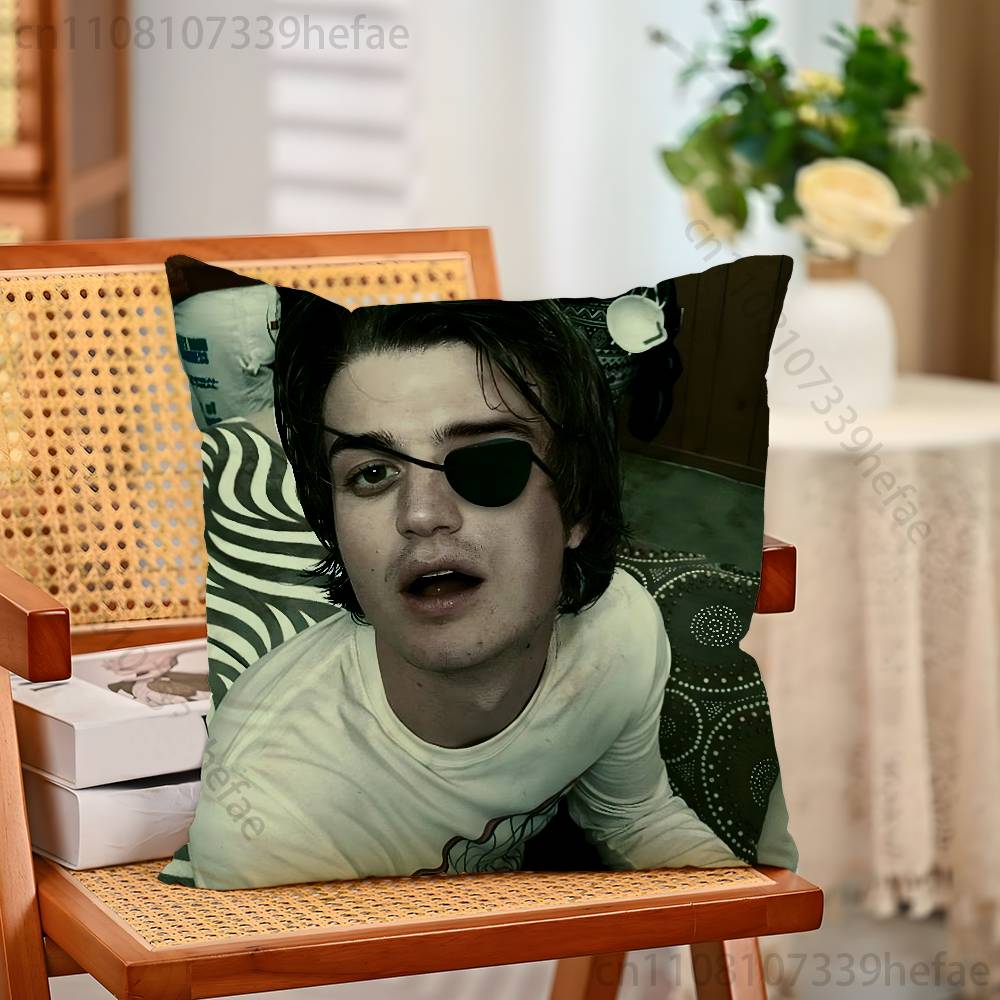 JJoe Keery Singer Funny Pillow Case Antidustmite Pillowcase Invisible Zipper Silky Short Plush Sofa Cushion Cover