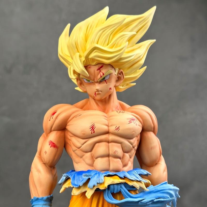 Сборная модель Son Goku из Dragon Ball Z, ПВХ, Режим Коллекции, Игрушка, Подарок, Ручная работа, Супер Сайян Гоку, Фигурка, Статуэтка, Настольное украшение