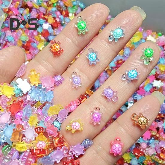 200 Pcs Mini Resin Turtles Glow In The Dark Tiny Turtle Figurines Miniature Turtle Statues for DIY Fairy Garden Micro Landscaping Decor