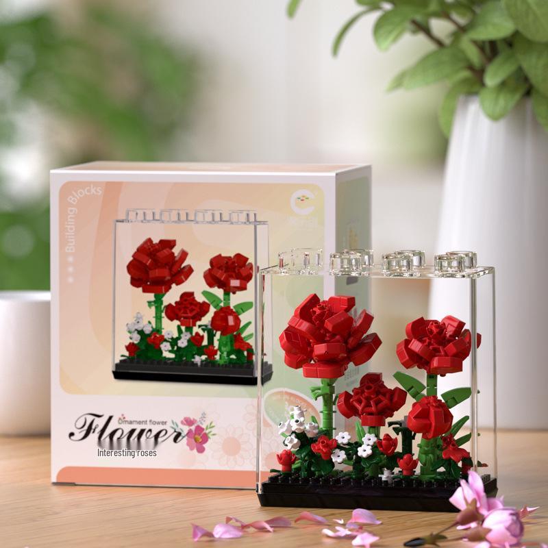 Sakura Treehouse Building Set with Dust Cover - Compatible Toy Blocks Bouquet for Kids, Perfect Arbor Day Gift