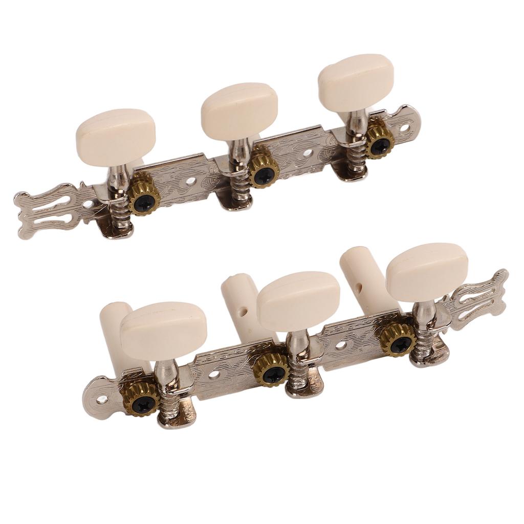 2Pcs Guitar Tuning Pegs String Machine Heads Tuner Keys for Classical Guitars Round White