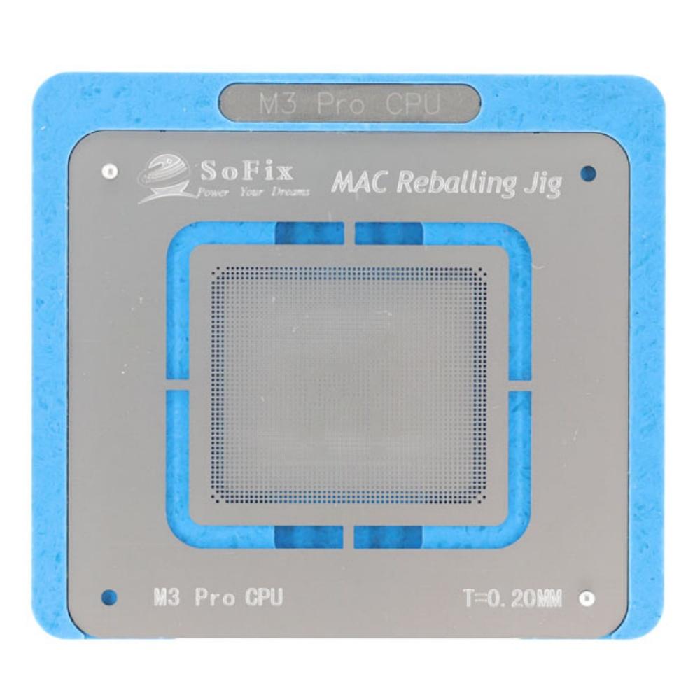 Sofix Upgrade M4 M2 Pro CPU Reballing Jig with Stencil BGA Reballing Kit Logic Board BGA reballing Magnetic Stencil for Macbook