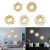 1PC/3PC Nordic Background Living Room Wall Decor Спальня Золотое Подвесное Зеркало Круглое Настенное Зеркало