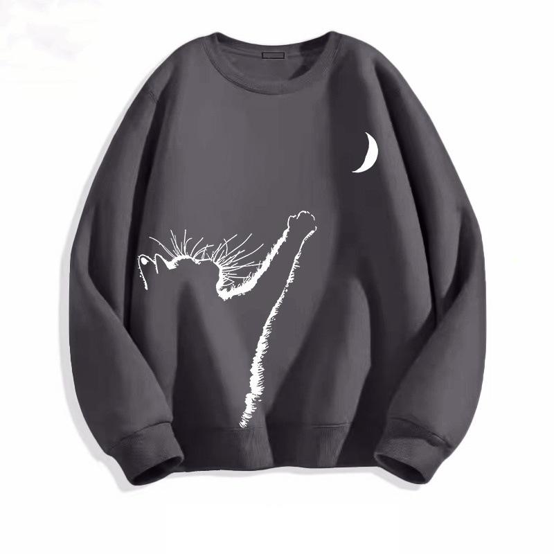 Spring and Autumn Round Neck Sweatshirt for Men, New Trendy Brand Korean Style Design Niche Loose Casual Sweatshirt for Men