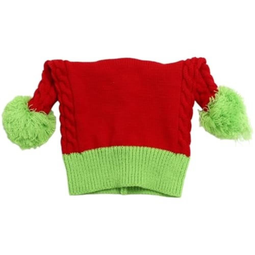 Knitted Fabric Christmas Beanie Hat Stretchy Fit Holiday Knit Cap Christmas Party