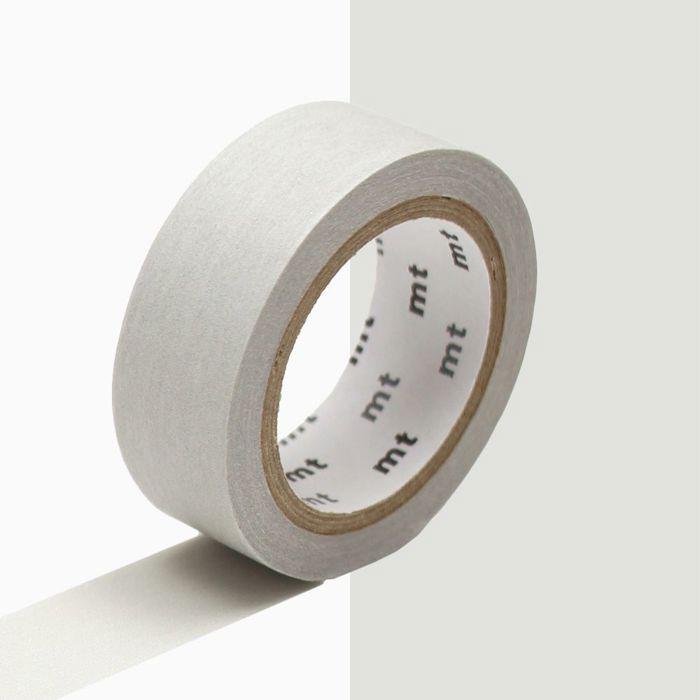 Masking tape - Unicolore - Gris - 1,5 cm x 7 m - Idéal pour le scrapbooking - Facile à repositionner