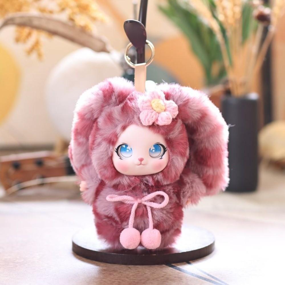 Ornaments Rabbit Doll Figures Leopard Print Bunny Plush Doll Pendant Car Decor