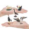 High-quality Pvc Animal Models Including Realistic Mother Duck Hen With Chicks Goose