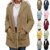 Женские зимние пальто Теплые плюшевые куртки Кардиган с открытой передней частью и длинными рукавами Модная пушистая верхняя одежда