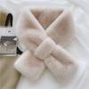 Windproof Plush Scarf Thick Neck Shawl Fashion Cross Neck Scarf  Gift