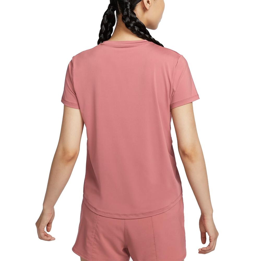 Nike One Classic Df Ss Top однотонная футболка с круглым вырезом и коротким рукавом женские топы розового цвета FN2799-634